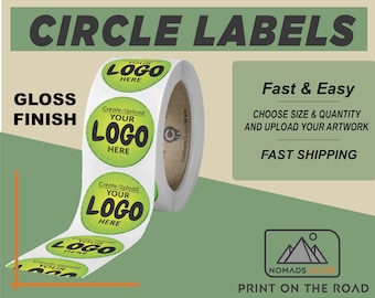 Custom Round Logo Labels: Waterproof Stickers for Product Packaging