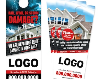 Matte Finish Door Hangers: 8.5 x 3.5 inches, 2500 Units