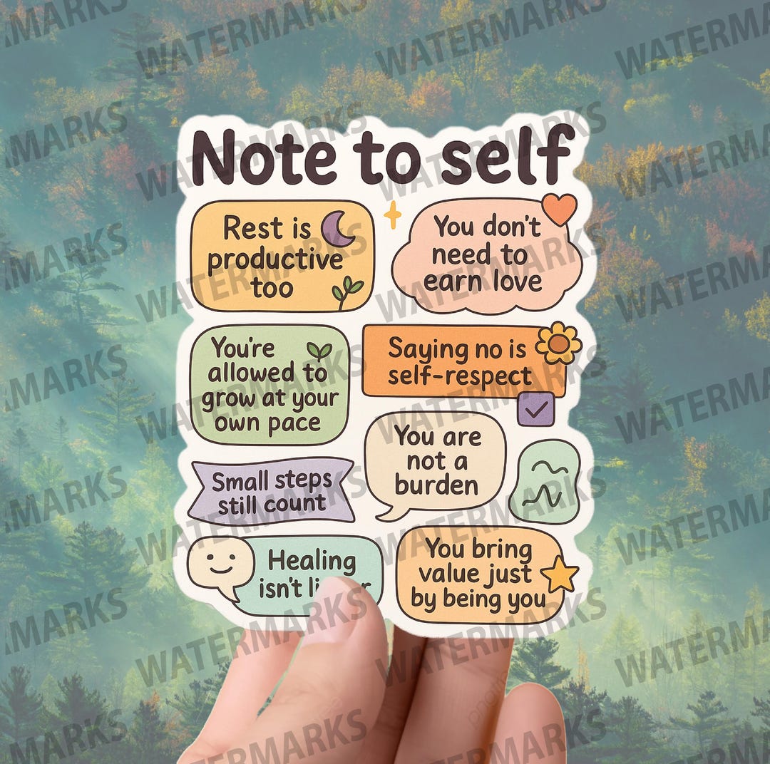 Mental Health Affirmation Sticker Self-care Vinyl Decal - Etsy
