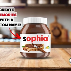 Etichetta adesiva in vinile per crema spalmabile al cioccolato personalizzata, regalo originale divertente per compleanno, anniversario