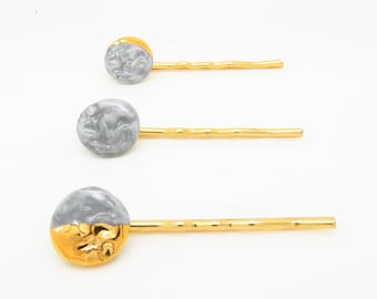 Lunar Phase Hair Pin Set of Three