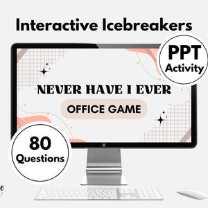 Never Have I Ever, Icebreaker Games, Teambuilding, Office Game, PowerPoint, Virtual Games for Work, Digitale game voor vergaderingen en retraites