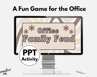 Office Family Feud: gioco di team building plug-and-play per riunioni di lavoro (PowerPoint)