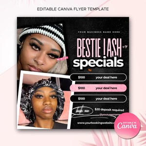 Lash Flyer Lashes Deal Flyer Lash Booking Template Cluster Lash Flyer Lash Sale Flyer Template for Lashes DIY Lash Tech Flyer Eyelash Flyer