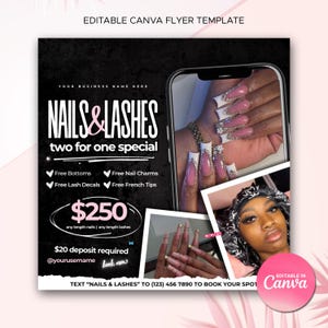 Nail Flyer DIY Nail Tech Flyer Nail Special Deal Flyer Nail Flyer Bookings Nail Tech Booking Flyer Nail Book Now DIY Nail Deal Booking Flyer