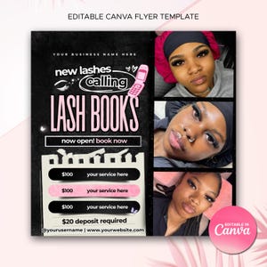 Lash Booking Flyer Lash Tech Flyer DIY Lash Flyer Lashes Flyer Lash Artist Flyer Lash Tech Appointment Available Flyer Lash Tech Sale Flyer