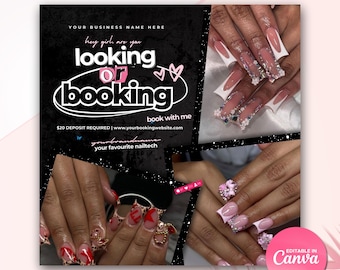 Nail Flyer Nail Tech Booking Flyer Nail Tech Book Now Flyer DIY Booking Flyer Nails DIY Template Flyer for Nails Special Flyer DIY Nail Deal