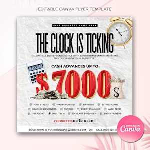 Editable Tax Flyer Tax Advisor Flyer Tax Prep Template DIY Canva Tax Preparation Flyer Tax Season Flyer Tax Prep Flyer Accountant Tax Flyer