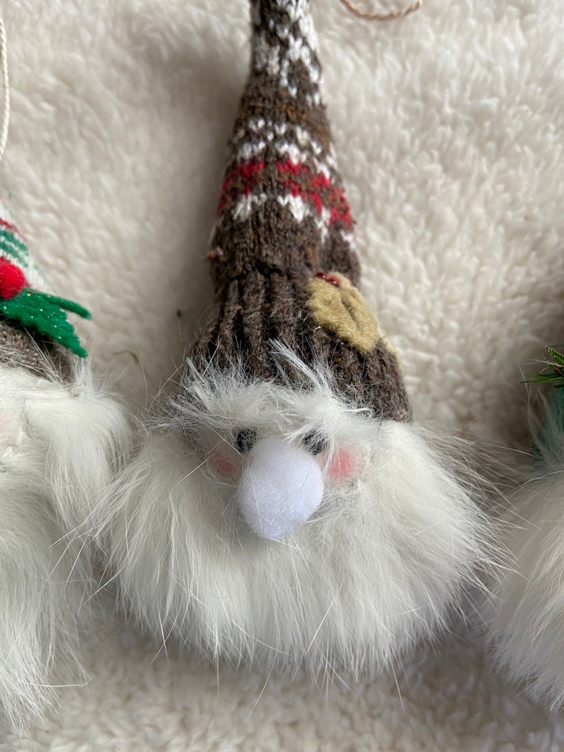 Norwegian Gnome Head Ornaments Hand Crafted OOAK Folk Etsy