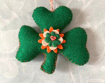 Lg Shamrock Balsam Sachets / St Pats / OOAK / Folk Art / Novelty / Celtic / Irish -  ONE LEFT
