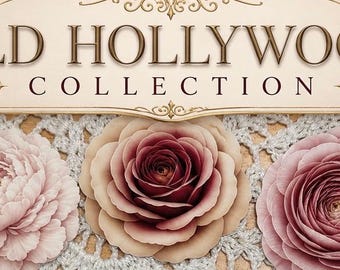 Old Hollywood Collection | Vintage Rose Stickers | Romantic Journaling Stickers | Dusty Rose Floral Die Cuts | 3 Piece Set