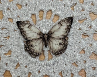 Ghostly Garden Butterflies | Gothic Butterfly Stickers | Junk Journal Supplies | Vintage Botanical Die Cuts