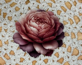 Dusty Pink Peony Die Cut Sticker Set – Journaling Craft Supplies