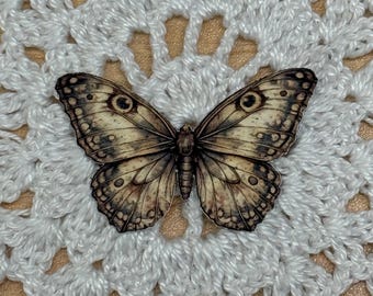 Antique Lacewing Butterfly Sticker Set – Matte Die Cut Journaling Decals
