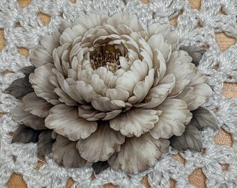 Ghostly Garden Peony | Gothic Peony Stickers | Junk Journal Supplies | Vintage Botanical Die Cuts