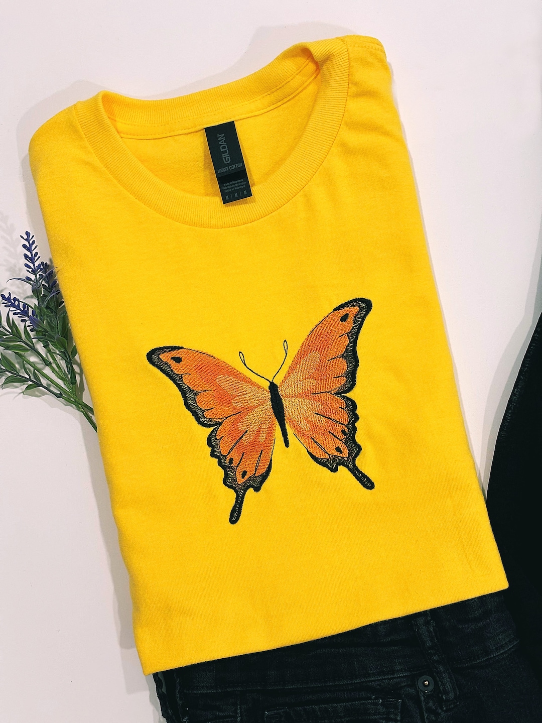 Embroidered Butterflies T-Shirt main image 1