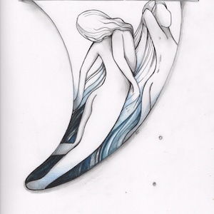 Women swimming illustration wahines