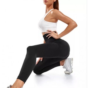 Leggings gainants élastiques ajustables corset taille haute, contrôle du ventre confortable et respirant image 6