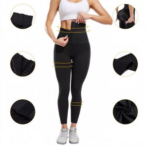 Leggings gainants élastiques ajustables corset taille haute, contrôle du ventre confortable et respirant image 2