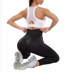 Leggings gainants élastiques ajustables corset taille haute, contrôle du ventre confortable et respirant image 5