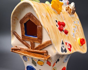 Fun Mad Hatter's Ceramic T-Lite House