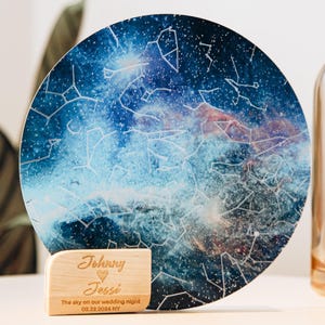 Placa acrílica "Nuestra primera cita", mapa estelar para ella, placa "El lugar donde nos conocimos", luz nocturna con mapa personalizada, regalo de cumpleaños para él, regalo de compromiso