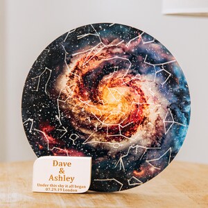 Sternkarte nach Datum, Sternkarte nach Datum, Sternkarte, Sternbild, Geschenke für Paare, Verlobungsgeschenke, Sternbildkarte
