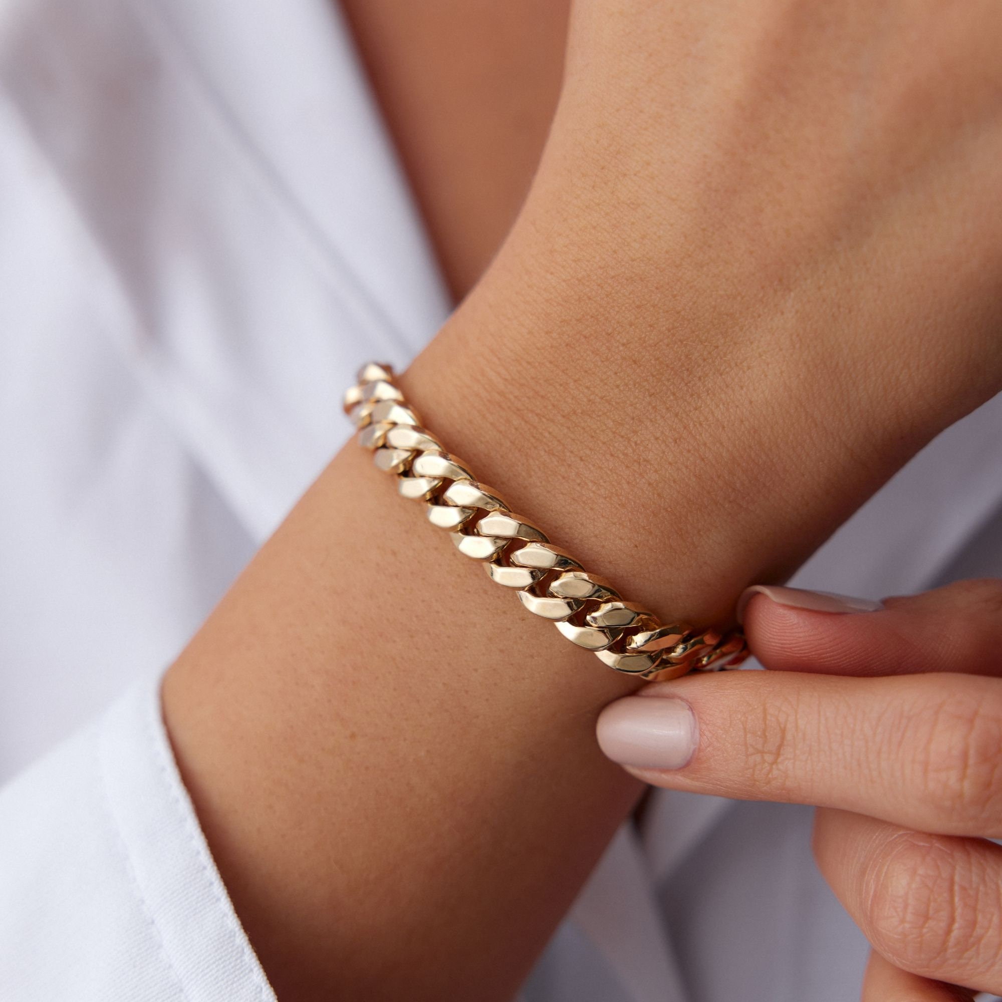 Stretch Cuban Chainlink Bracelet - Gold