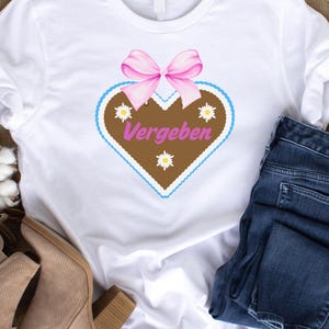 Gingerbread heart single October fest outfit t-shirt ladies Oktoberfest German shirt traditional shirt funny saying Wiesn folk festival beer fest