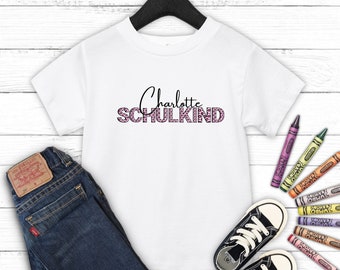 Schulanfänger T-Shirt, Personalisierbare Geschenke für Erstklässler zur Einschulung, Geschenke zur Einschulung,, Bio Baumwolle