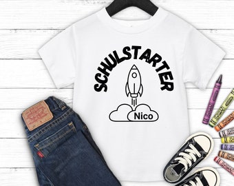 Einschulung T-Shirt Bio Baumwolle, Personalisierbare Geschenke für Erstklässler, Geschenke zur Einschulung, Schulstart T-Shirt