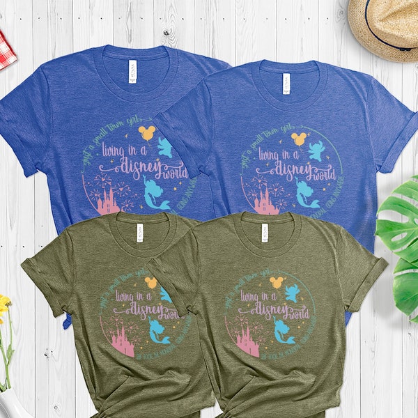 Just a Small Town Girl Disney T-Shirt, Cute Castle and Characters Tee, Magical Theme Park Women's Shirt