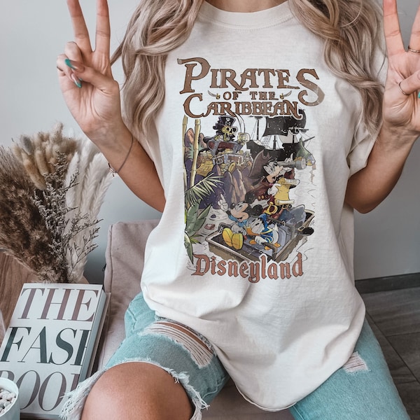 Pirates of the Caribbean Disneyland Mickey Mouse T-Shirt, Movie T-Shirt , Vintage Disney Tee for Adults and Kids ,