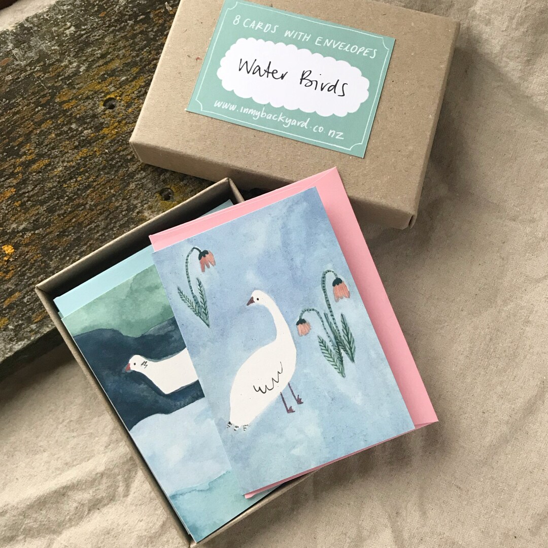 Water Birds Boxed Set of 8 Greeting Cards - Etsy