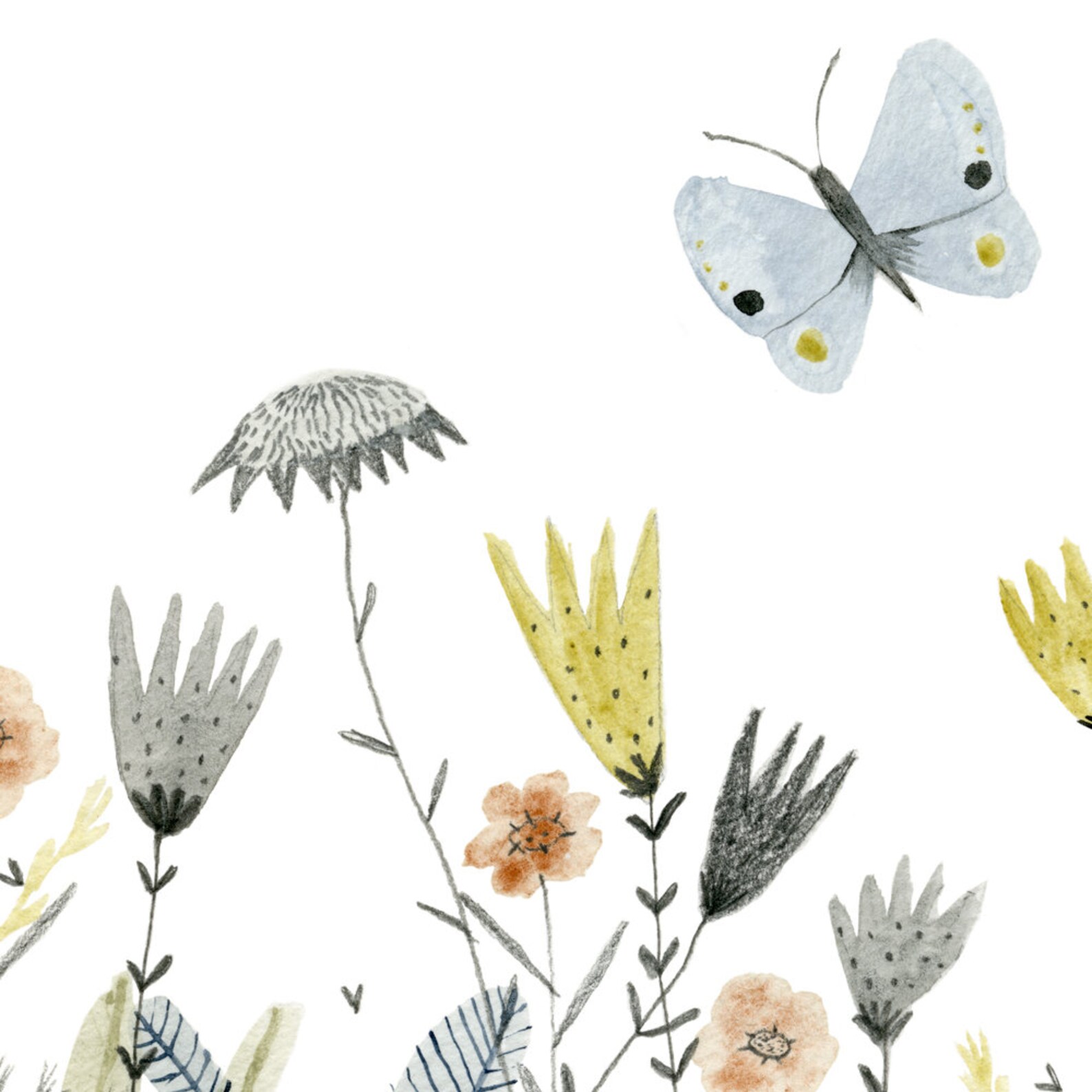 Set of Two Nature Inspired Art Prints Meadow and Bird on Etsy