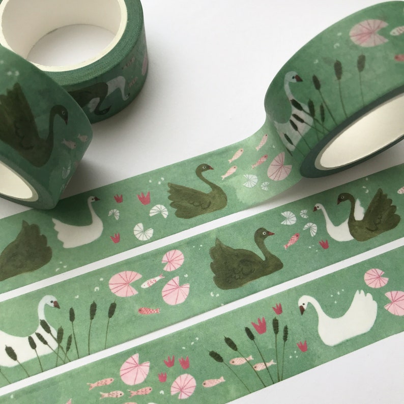 Pond Washi Tape in Green zdjęcie 1