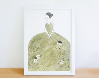 The Meadow Dress art print