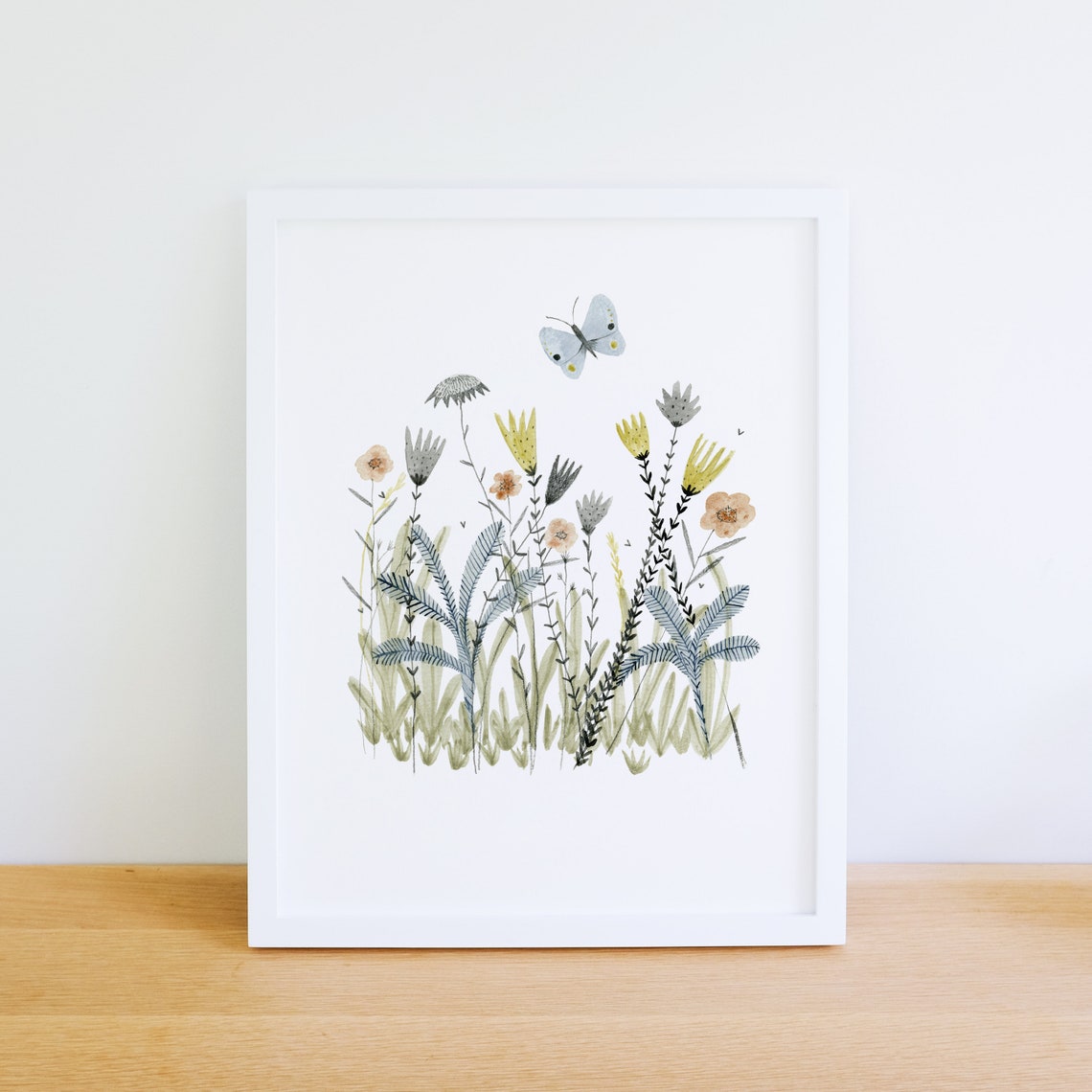 Set of Two Nature Inspired Art Prints Meadow and Bird on Etsy
