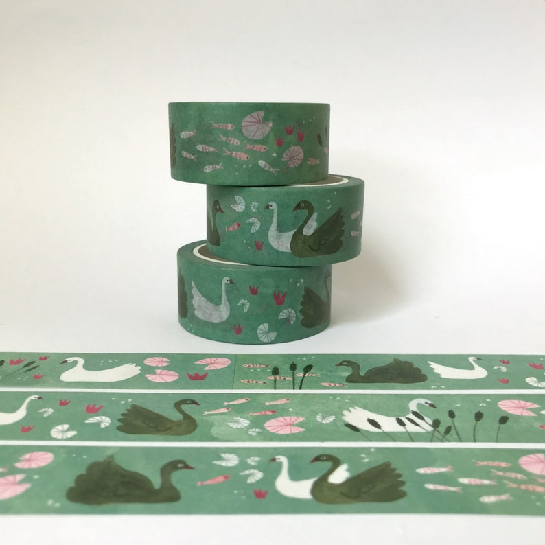 Vijver Washi Tape in het groen afbeelding 2