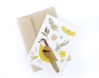 Greeting Card - Nature Finds - Yellow Bird