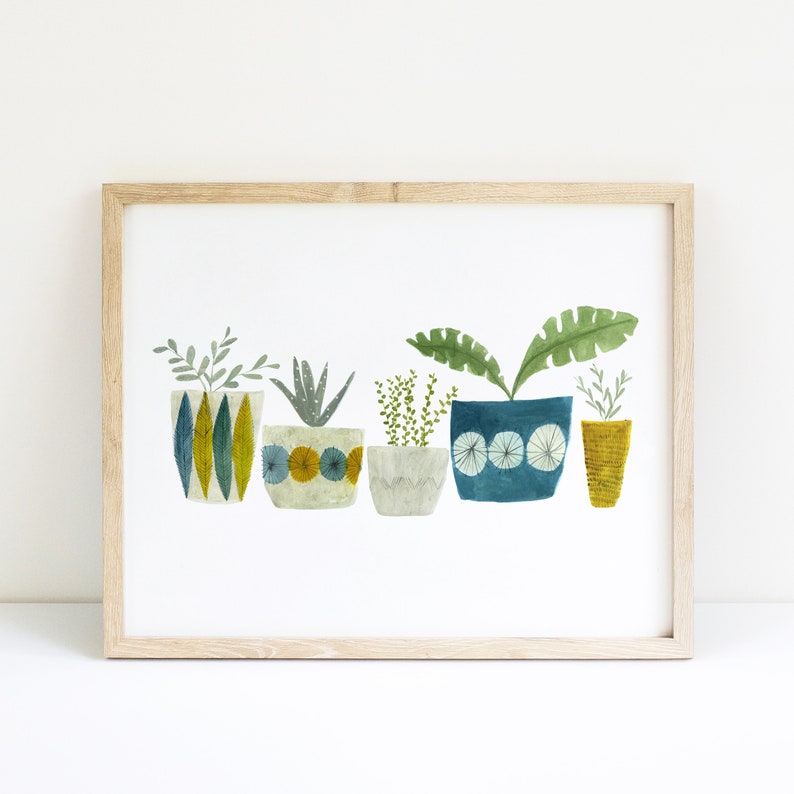 Plant Collection House Plant Art Print image 1