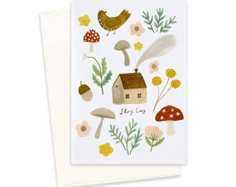 Stay Cosy Greeting Card - Friendship Card - Note Card