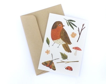 Greeting Card - Nature Finds - Red Bird