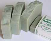 Eucalyptus Mint Handmade Soap with Cocoa Butter, Goat Milk - Green Clay Soap - Scented with Essential Oils - Goat Milk Soap - Great Lather