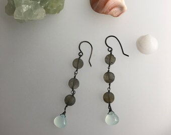 Labradorite and Aqua Chalcedony