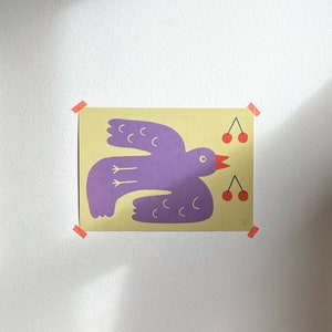 Vogel Poster aus Recycling Papier – Din A3