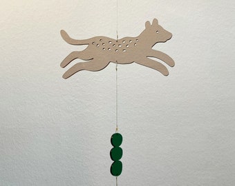 Leopard Suncatcher – Mobile made from recycled acrylic and glass