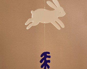 Bunny Suncatcher – Mobile made from recycled acrylic and glass