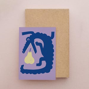Krokodil Postkarte aus Recyclingpapier