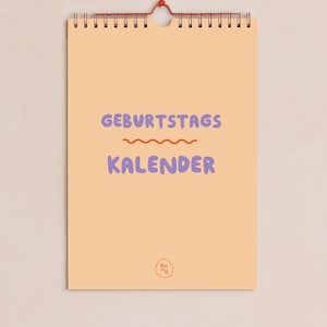 WAVEY birthday calendar | perpetual wall calendar | DIN A4 | recycled paper